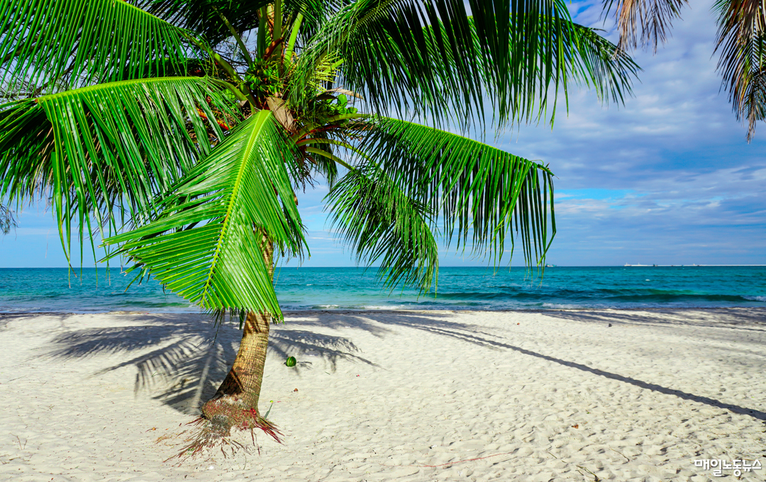 시한욱빌(Sihanoukville)은 캄보디아의 항구도시로 캄퐁싸옴(Kampong Saom)이라는 옛 이름으로 더 잘 알려져있다. 캄퐁싸옴은 달의 항구, 시바신의 항구라는 뜻이다. 아름다운 해변으로 유명하다.  <adobe stock>